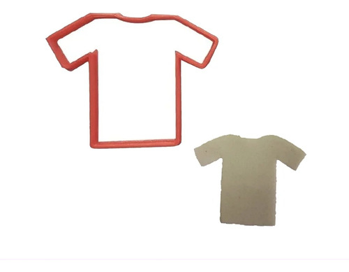 Cortante Plastico 3d Para Galletitas Camiseta X1
