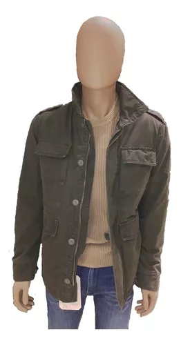 Campera Hombre Militar Gabardina