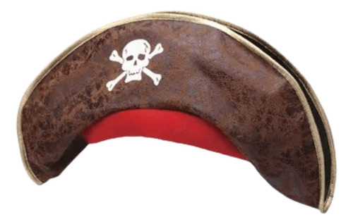 Gorro Sombrero Pirata Adulto Marron Cotillon Disfraz Fiesta 