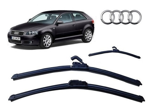 Kit 3 Palhetas Limpador Parabrisa Diant+tras Audi A3 96 A 06