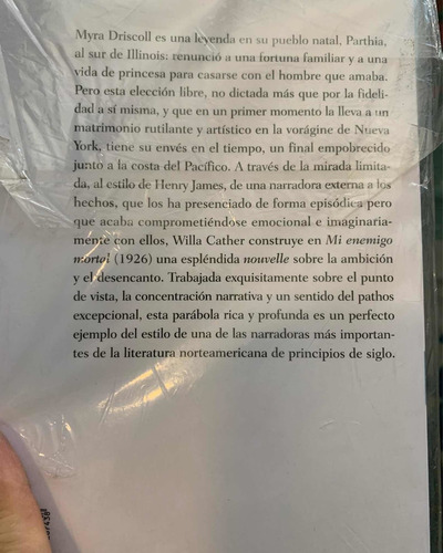 Mi Enemigo Mortal. Willa Cather · Alba Editorial Minus