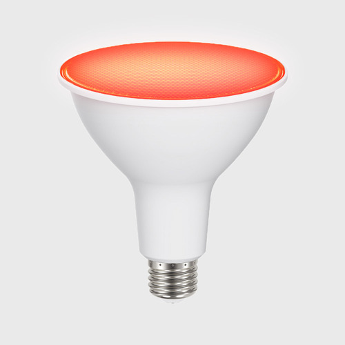 Foco Led Par38, Luz Roja, Terminado Blanco, Base E27, 13.5 W