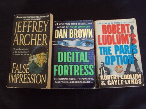Lote 3 Novelas En Ingles - Dan Brown/robert Ludlum/j.archer