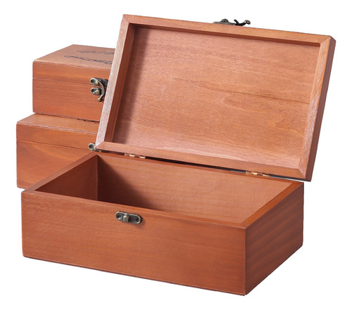 Almacenamiento Vintage De Madera Retro, Elegante Aspecto De