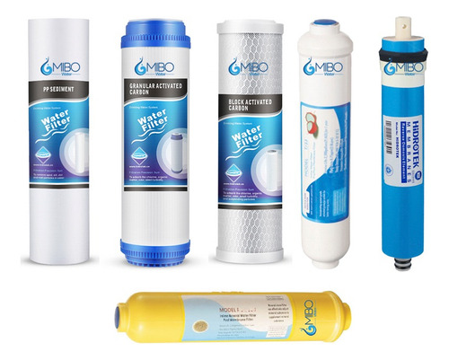 Mibo Water Kit 6 Osmosis Inversa Mineral 2.5 X 10 Blanco
