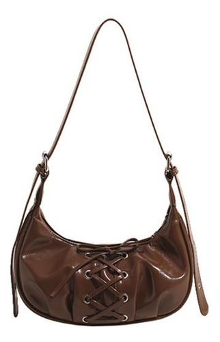 Bolso Hombro En Forma Media Luna Para Mujer, Bolso