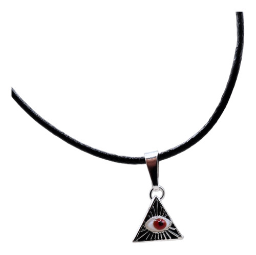 Collar De Pirámide , Ojo Qué Todo Lo Ve Plata Ley 925