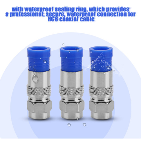 10 Uds Coaxial Rg6 Adaptador De Conector De Compresión
