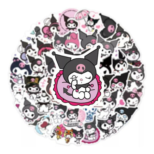 Stickers Kuromi My Melody Keroppi Y Amigos (50 Unidades)