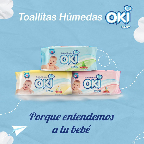 Imagen 4 de 4 de Toallitas Húmedas Baby Lotion 72 Unid Oki Baby
