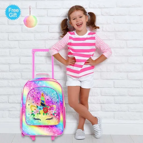 Maleta Para Niños Para Niñas, Equipaje De Viaje Con Ruedas D