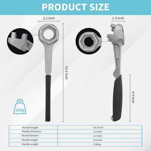 Llave De Tambor De Aluminio De Duratech, Llave De Botón 3 En