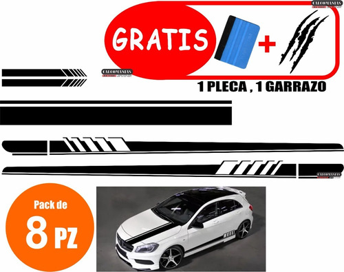 Kit Sticker Franja Cofre, Lateral, Espejo , Toldo Auto