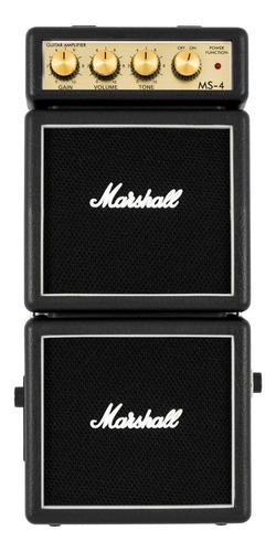 Guitarra Marshall Mini Ms4 en forma de cubo, color negro