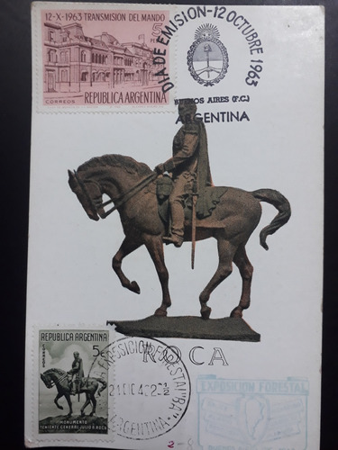 Filatelia Argentina - Tarjeta Día De Emisión 1942 Roca