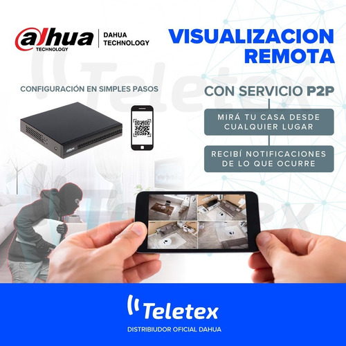 Imagen 3 de 10 de Dvr Xvr Seguridad Dahua 16ch 1080p Hd + 2 Ip Hdmi Cctv P2p