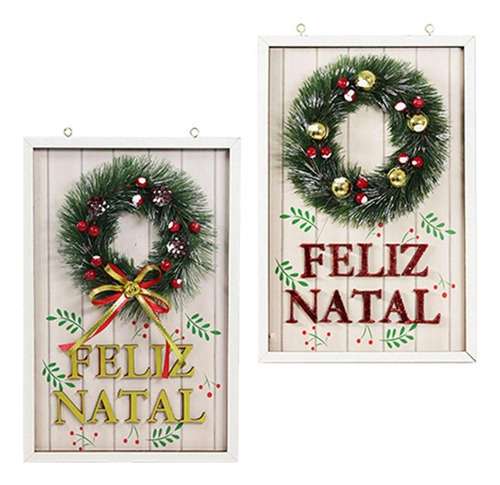 Quadro Natalino Guirlanda Feliz Natal Sort Rio Master