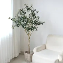 Comprar Árbol De Olivo Artificial, 164cm De Alto. Hojas Verdes Seda