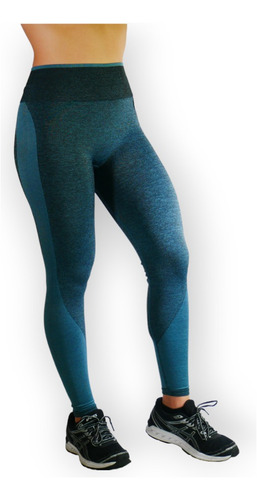 Calzas Deportivas Mujer Pink Leggings Gym Turquoise