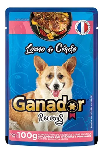 80 Sobres Para Perro Ganador Sabores Surtidos | 100g