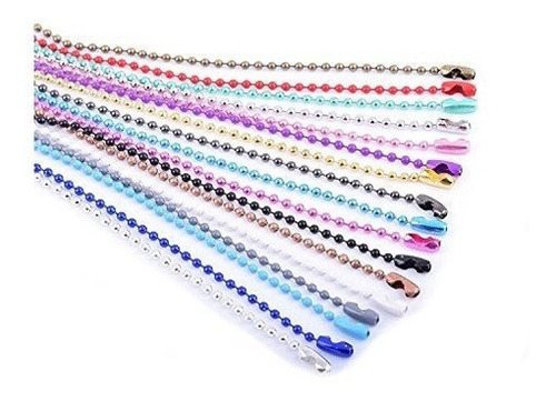 Konmay 20pcs Color Mezclado Collar De Cadena De Bolas De 24 