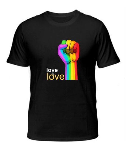 Remera Pride Lgbt Love Is Love Orgullo Premium 100% Algodon