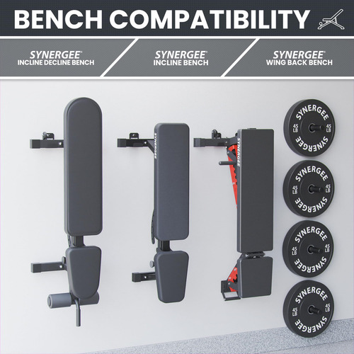 Synergee Soporte De Pared Para Banco De Pesas Construcción