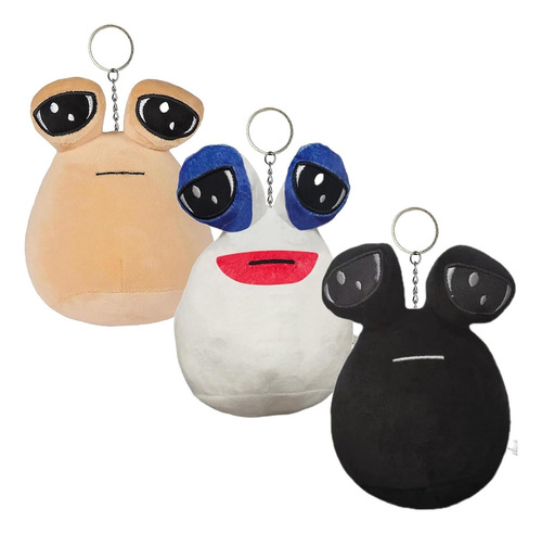 3pcs Peluche De 10 Cm,juguete De Peluche Alien Pou Llavero