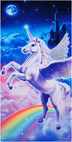 Zt Toalla De Playa De Gran Tamaño Con Forma De Unicornio