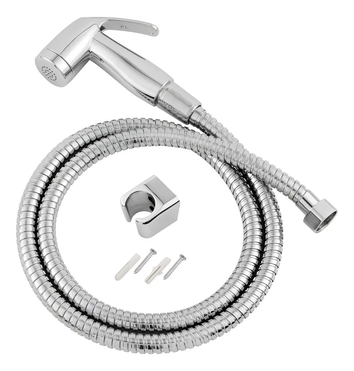 Kit Ducha Higiênica Mangueira Inox 1,20 Chuveirinho Cromado