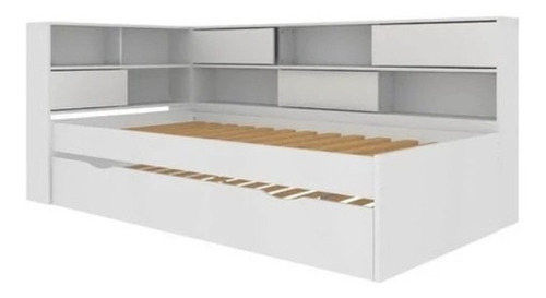 Cama Nido Puerta Corredera 1 Plaza Blanco Play - Livingood