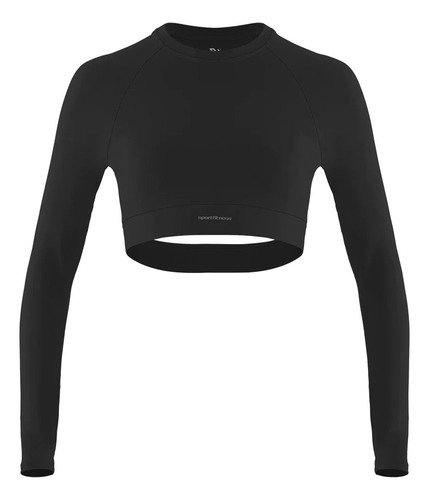 Top Manga Larga Mujer Snoop Sportfitness Negro