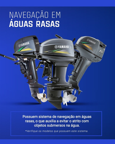 Imagem 3 de 3 de Motor De Popa Yamaha 40hp Awhs Partida Elétrica