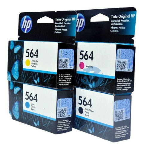 Imagen 3 de 9 de Combo Cartuchos Hp 564 Foto Negro Y Colores Original Latam