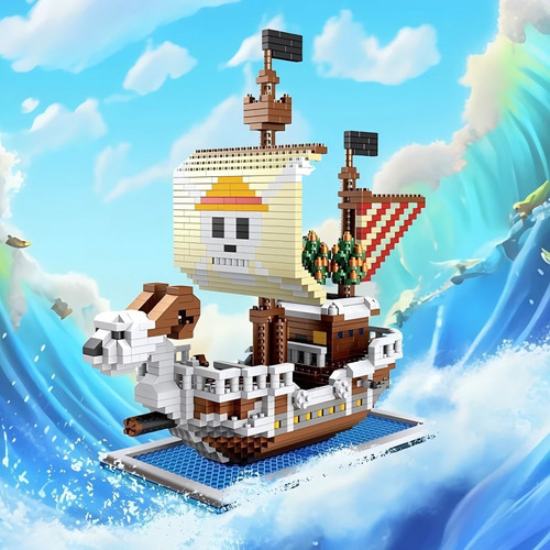 Barco Pirata Rompecabezas 3d One Piece Luffy Armables Blocks