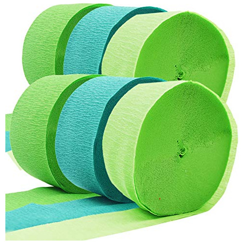 Verano Verde Crepe Papel Streamer Rolls Decoraci