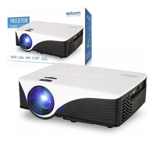 Projetor Led Exbom 1200 Lumens Hdmi/aux/usb/vga