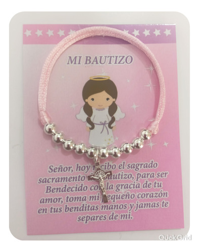 10 Pulseras Decenario Recuerdos De Bautizo Comunión Boda 