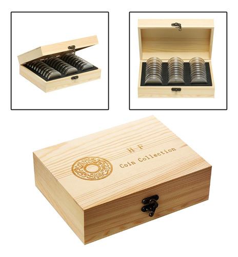 30 Unidades De Cápsulas Para Monedas De 51mm, Caja Para
