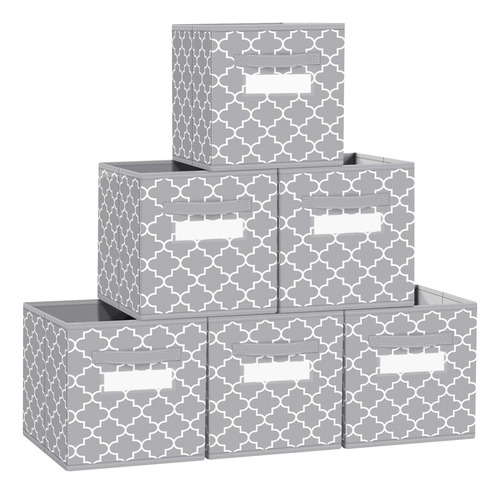 Fabtotes - Paquete De 6 Cubos De Almacenamiento Plegables, .