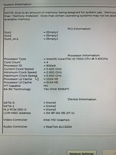 Cpu Dell Optiplex 3050 Sff I5 7ma Gen 16gb Ram 256gb Ssd (Reacondicionado)