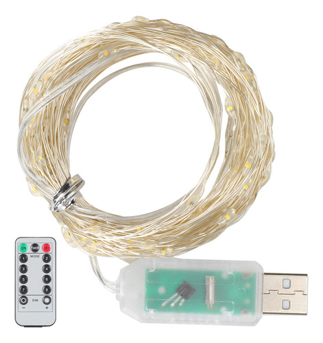 Cadena De Luces De 200 Led De Color Blanco Cálido