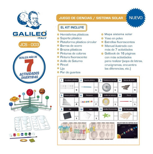 Juego De Ciencias Sistema Solar Planetas Galileo Italy