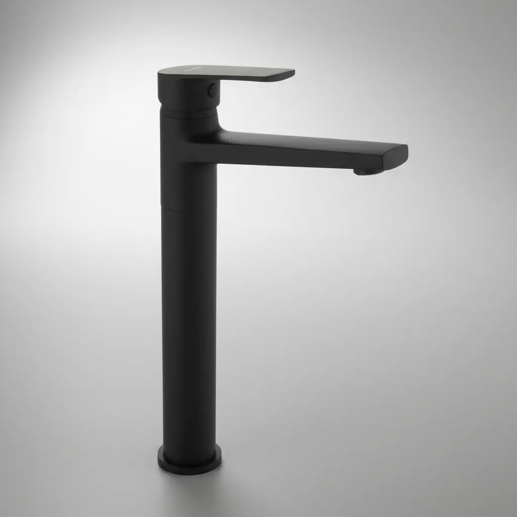 Griferia Monocomando Lavatorio Rio Black Peirano 61-176n Baño Alto Color Negro Acabado Mate Vanitory Mezcladora Canilla Cierre Ceramico Negra