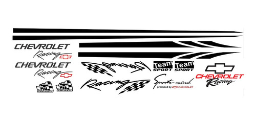 Kit Stickers Vinil Para Tuning De Chevrole Laterales Y Cofre