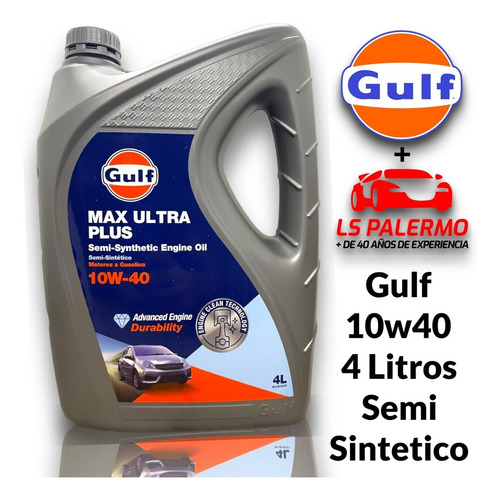 Aceite Gulf 10w40 Semisintetico Nafta Diesel Gnc X 4 Litros