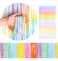 Comprar Cortina Cotillón 2x1m Pastel Para Fiestas Y Decoración Multicolor