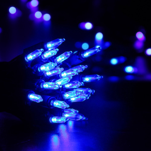 Luces Led De Navidad 100 Luces 10 M Azul Para Decoración