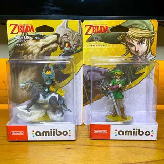 Dupla De Amiibo Link E Wolf Link - Twilight Princess