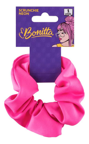 Elástico De Cabelo Grande Sem Metal Scrunchie Neon Bonitta